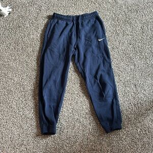 navy blue nike joggers (size small)